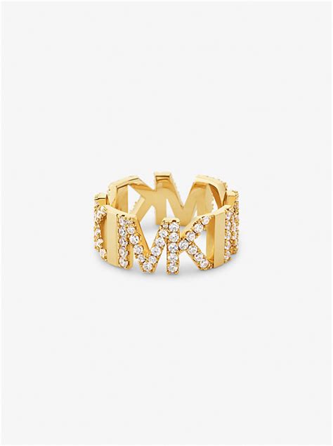 michael kors pave ring|Michael Kors PAVÉ LOGO BAND .